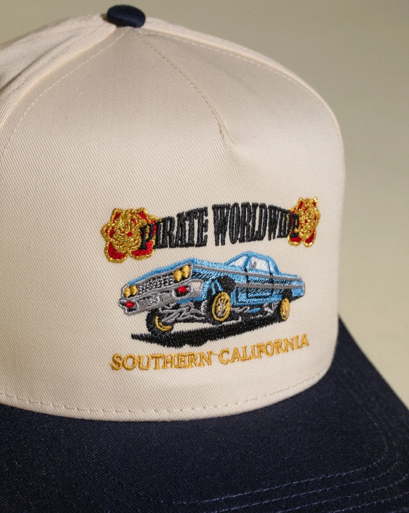 Pirate 63' Hat (Cream/Navy) - Image 3