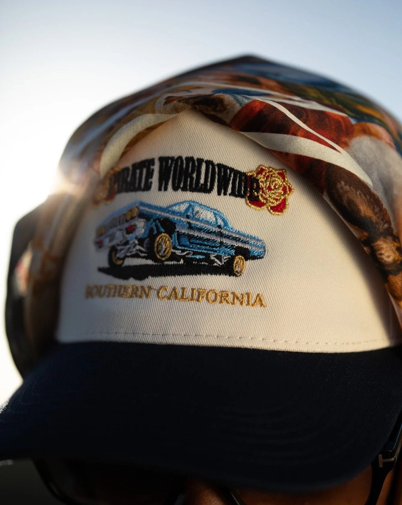 Pirate 63' Hat (Cream/Navy) - Image 5