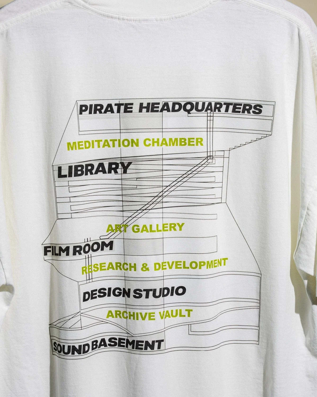 Pirate HQ Tee (Off White) - Image 5