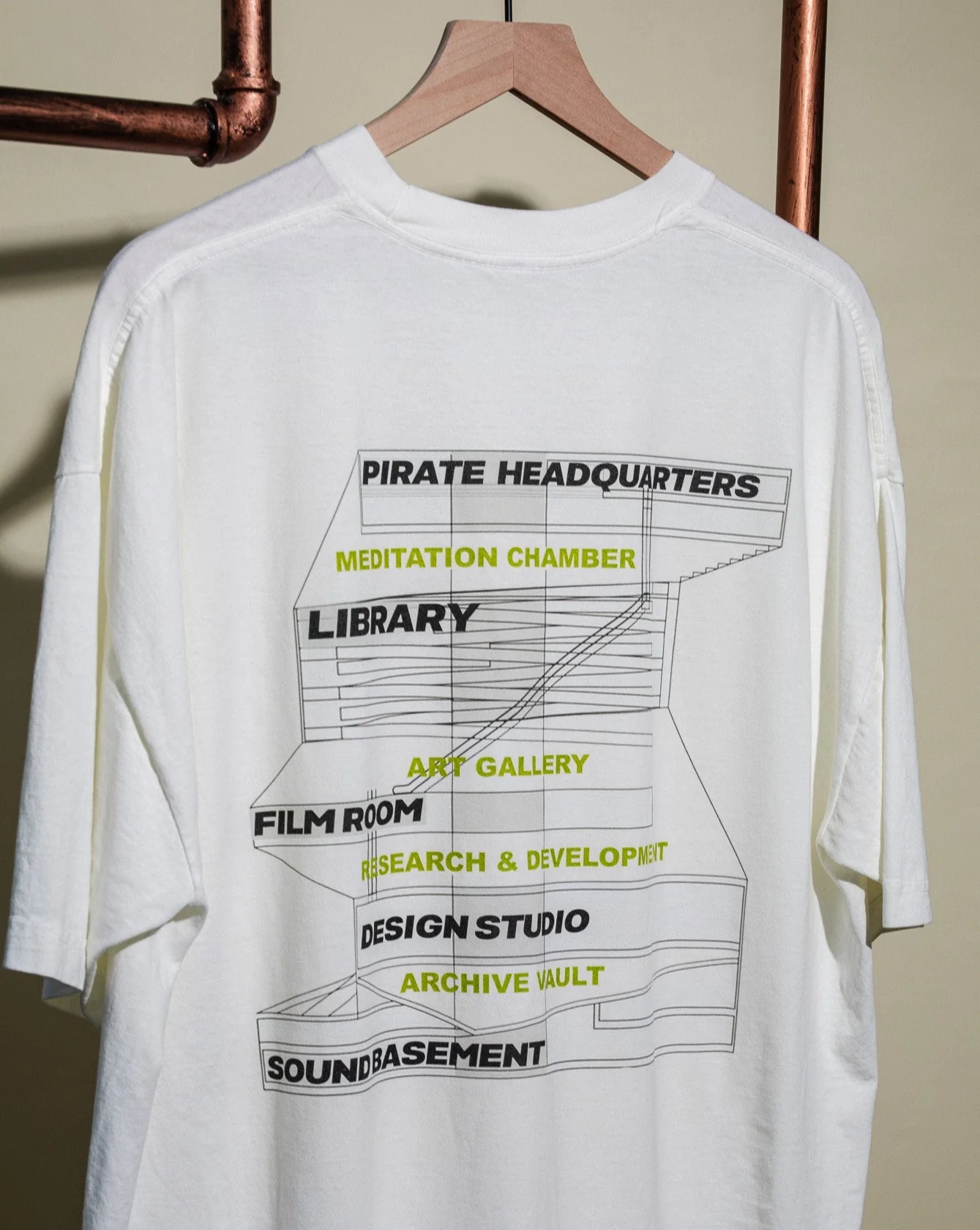 Pirate HQ Tee (Off White) - Image 6