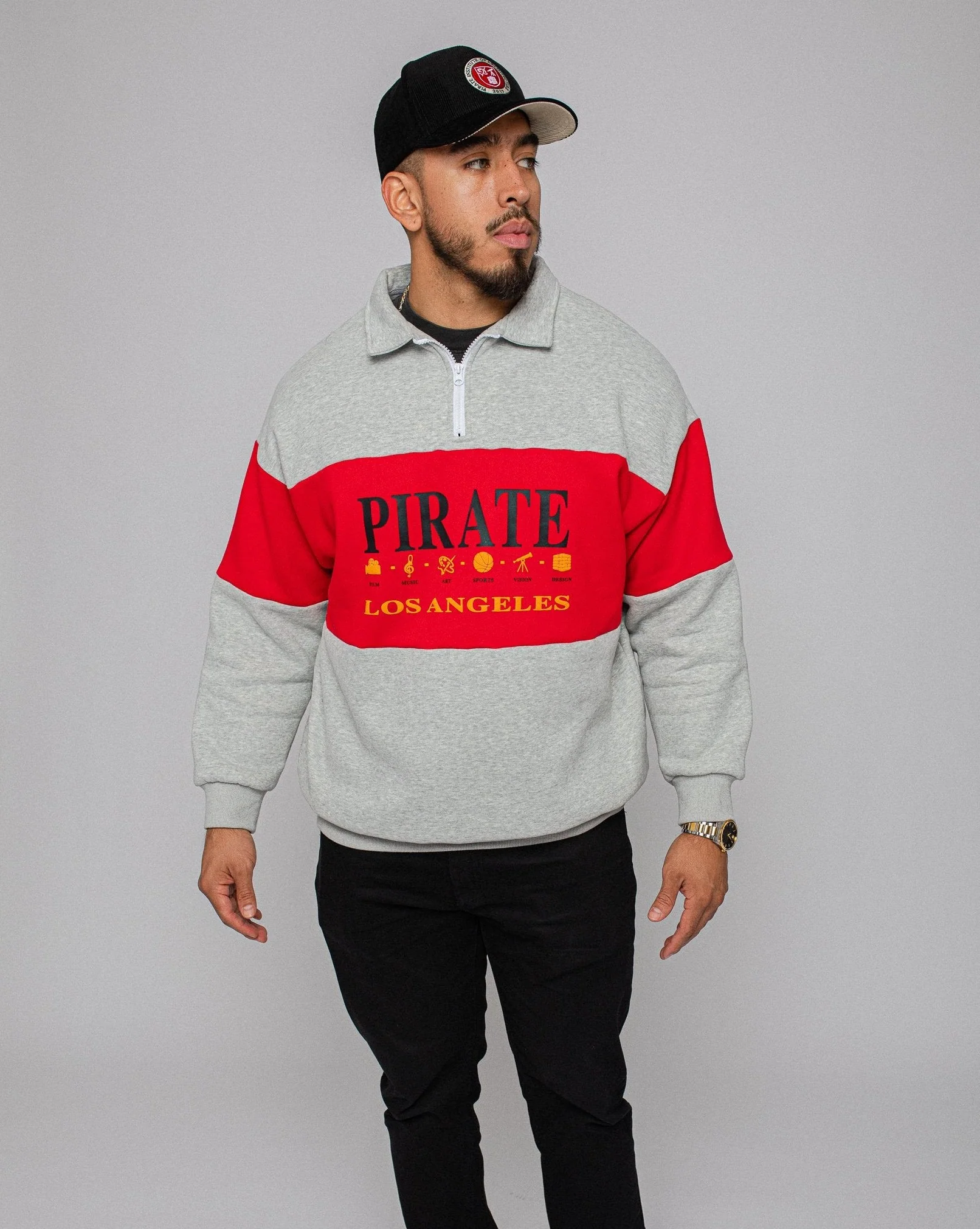 Pirate Architect Corduroy Hat (Black) - Image 4