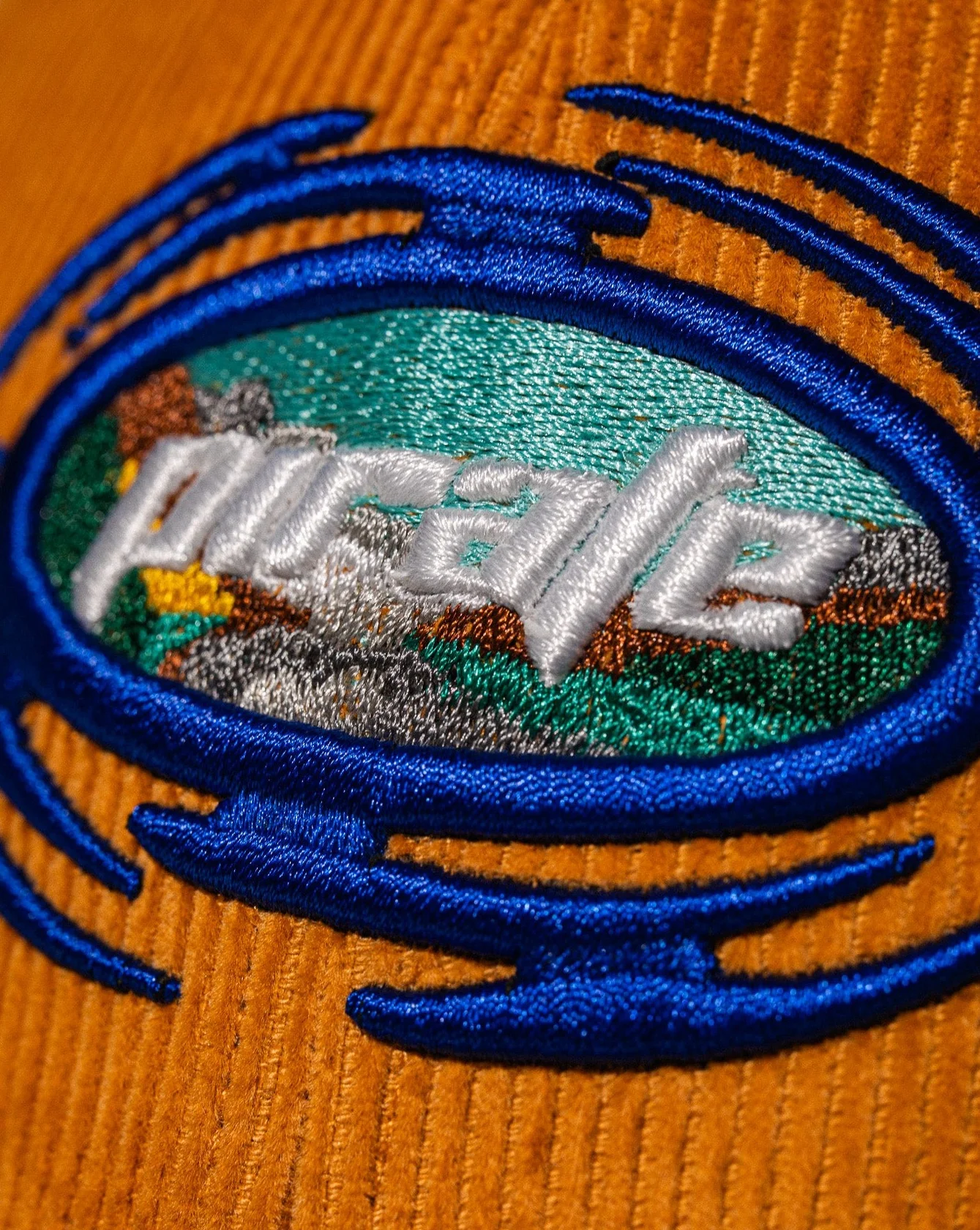 Pirate Cyclone Corduroy Hat (Blue/Vintage Gold) - Image 5