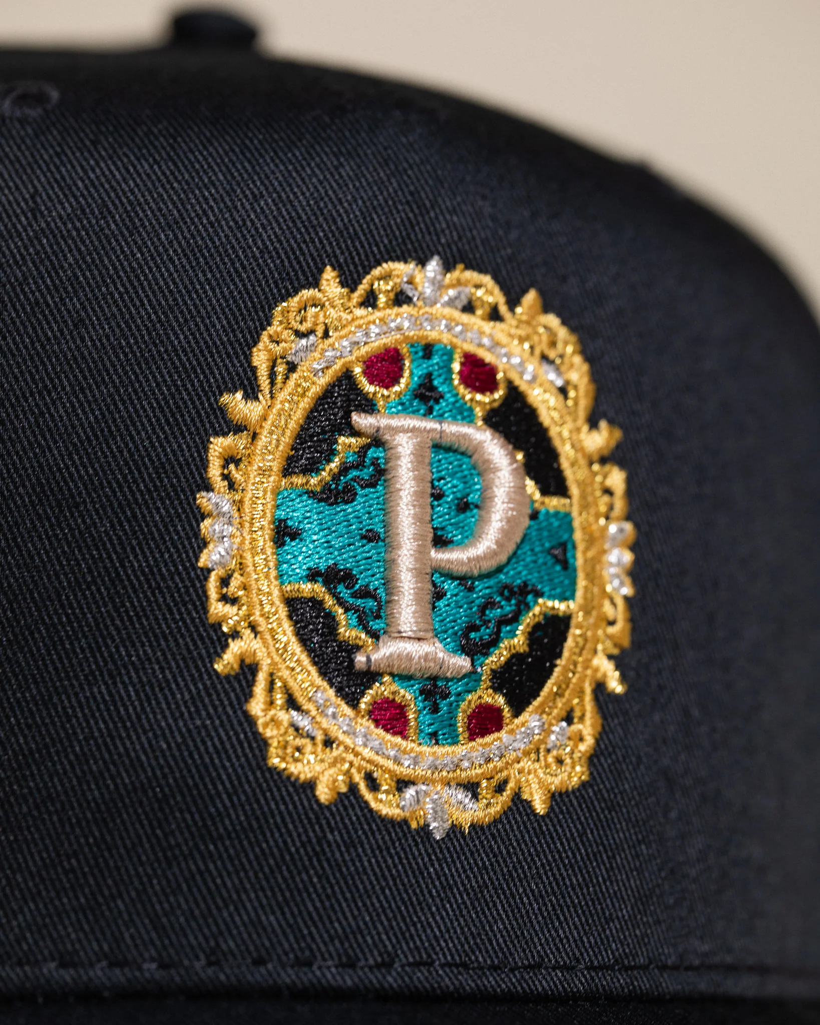 Pirate Framed Pattern P Hat (Pirate Black) - Image 4