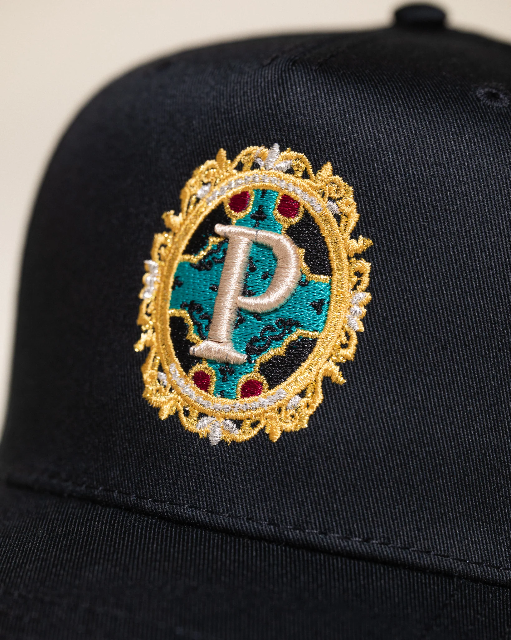 Pirate Framed Pattern P Hat (Pirate Black) - Image 5