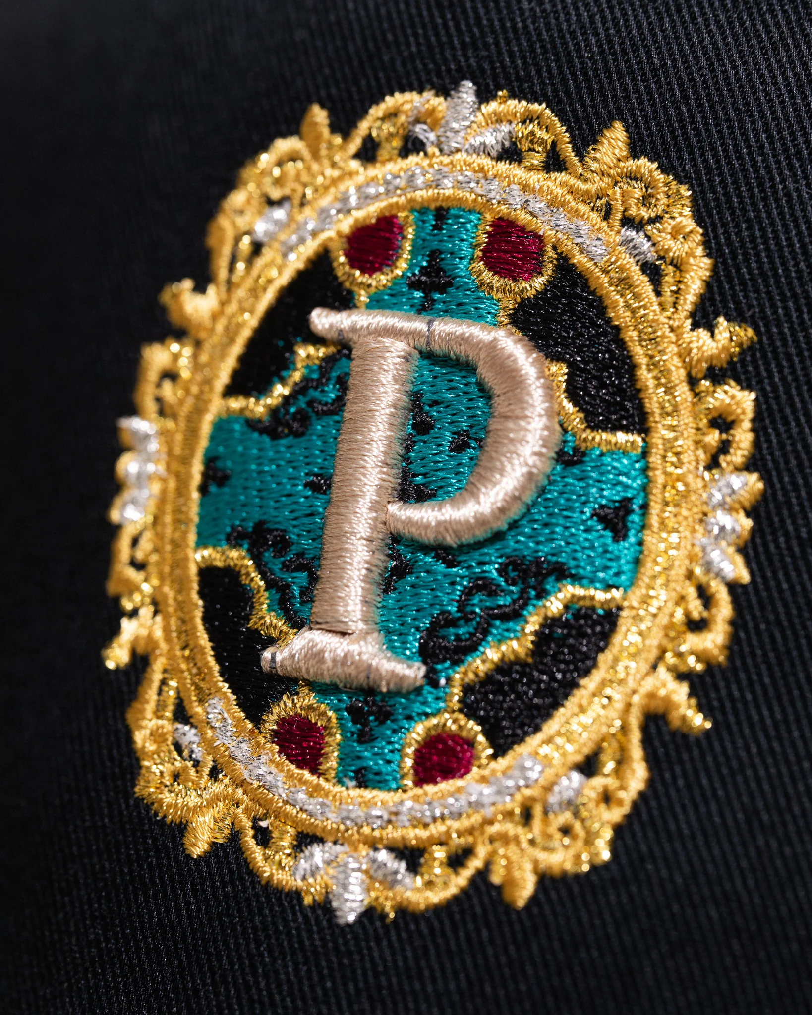 Pirate Framed Pattern P Hat (Pirate Black) - Image 6