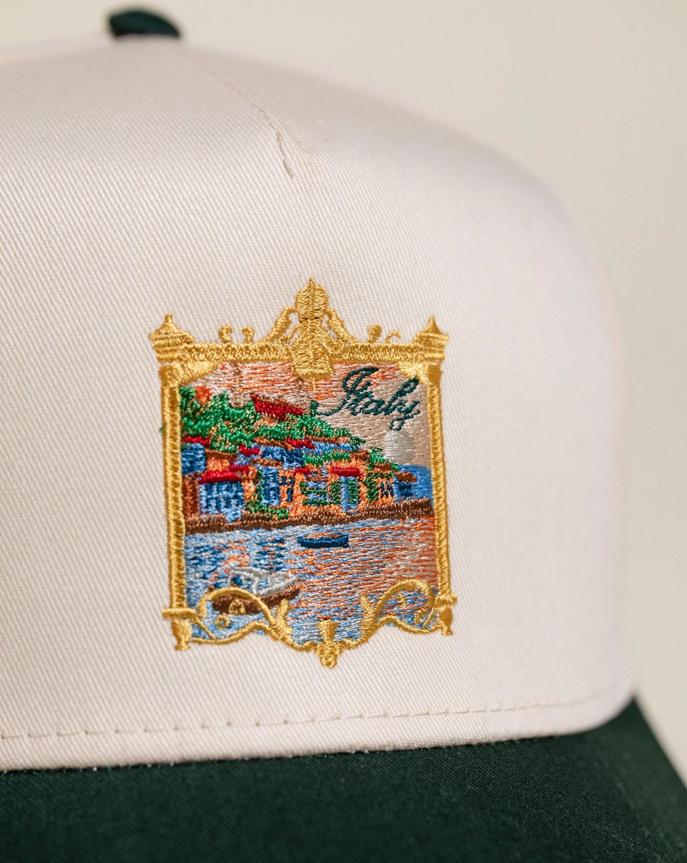 Pirate Italy Hat (Cream/Green) - Image 3