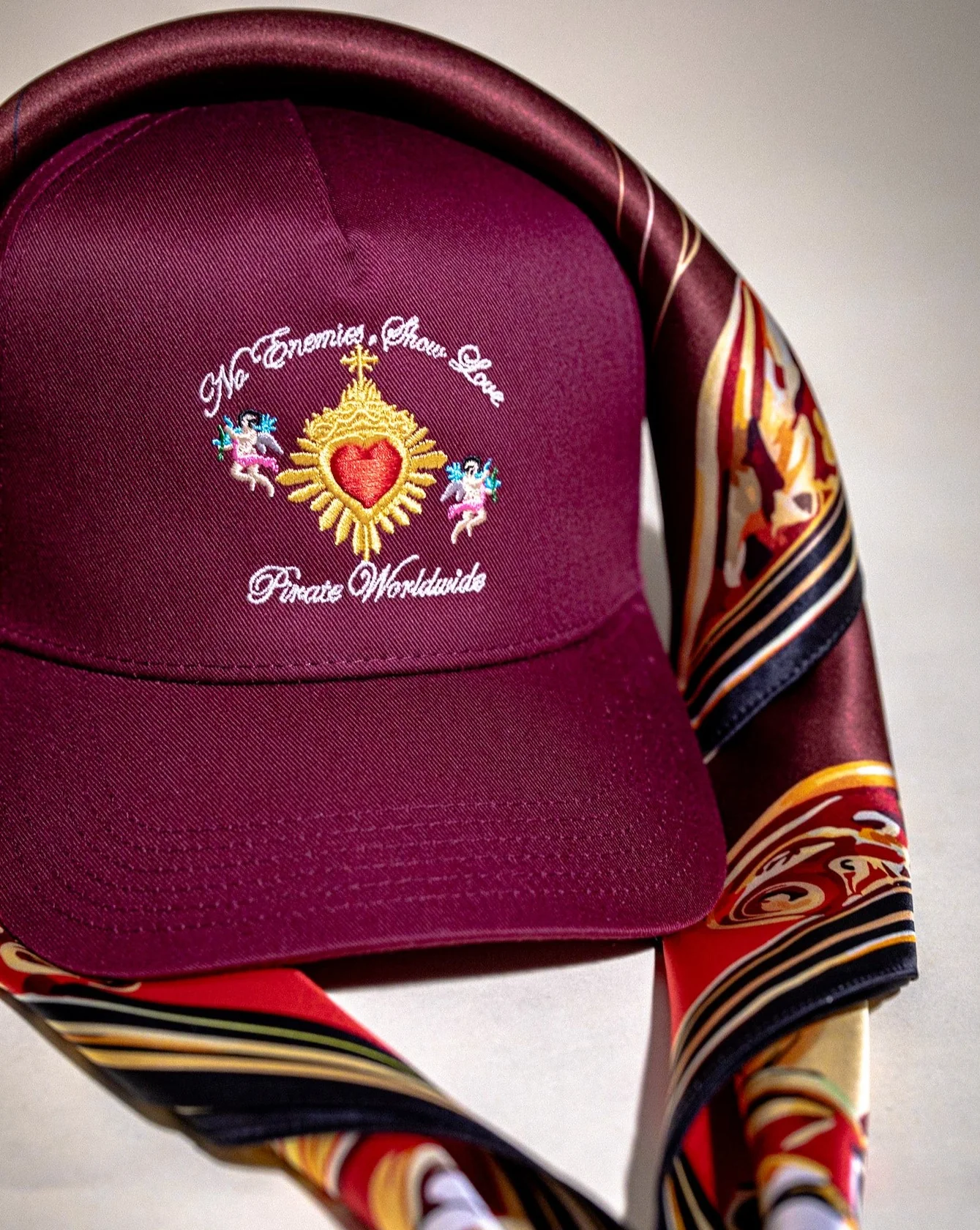 Pirate No Enemies, Show Love Hat (Merlot) - Image 4