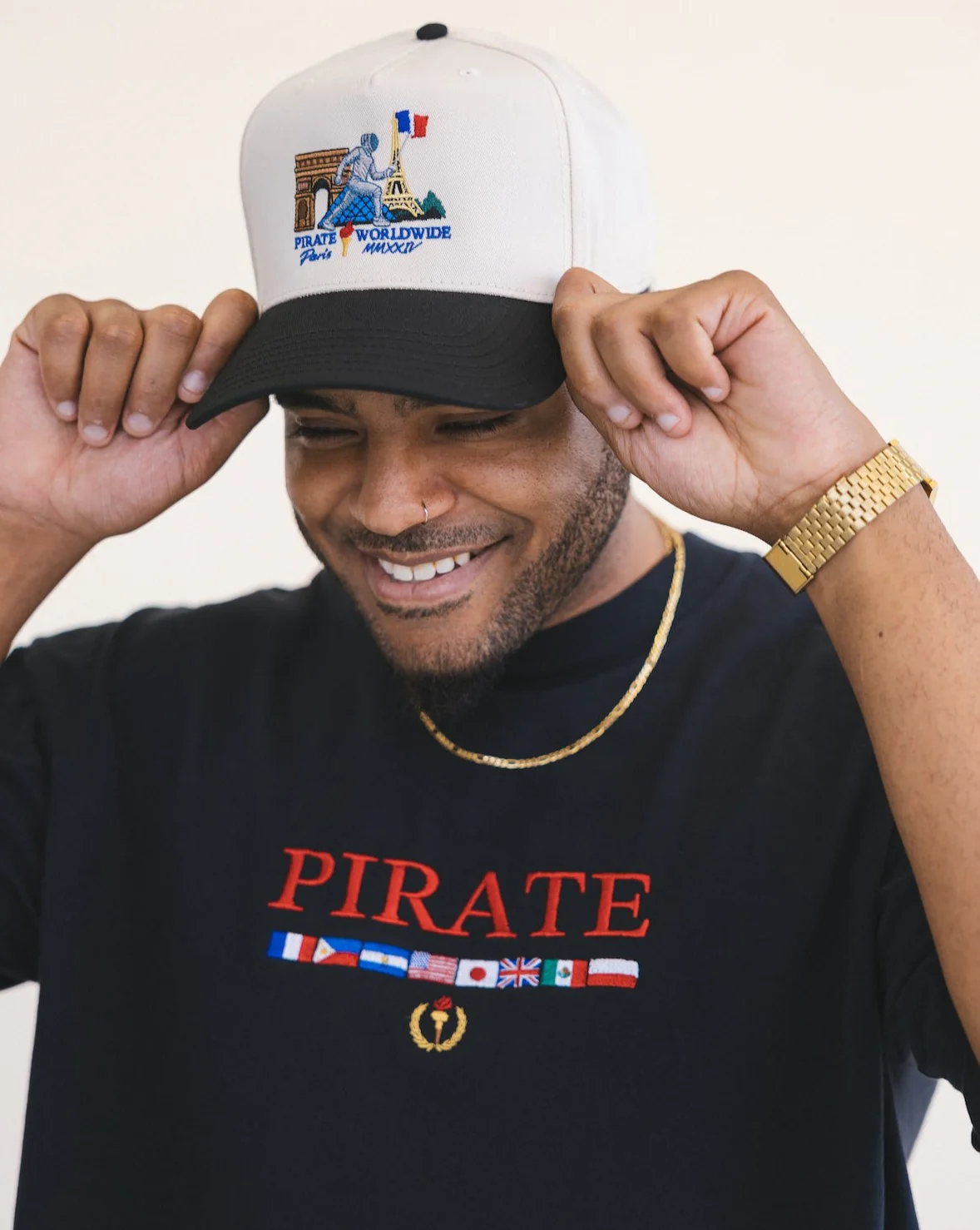 Pirate Paris Fencer Hat (Cream/Black) - Image 5