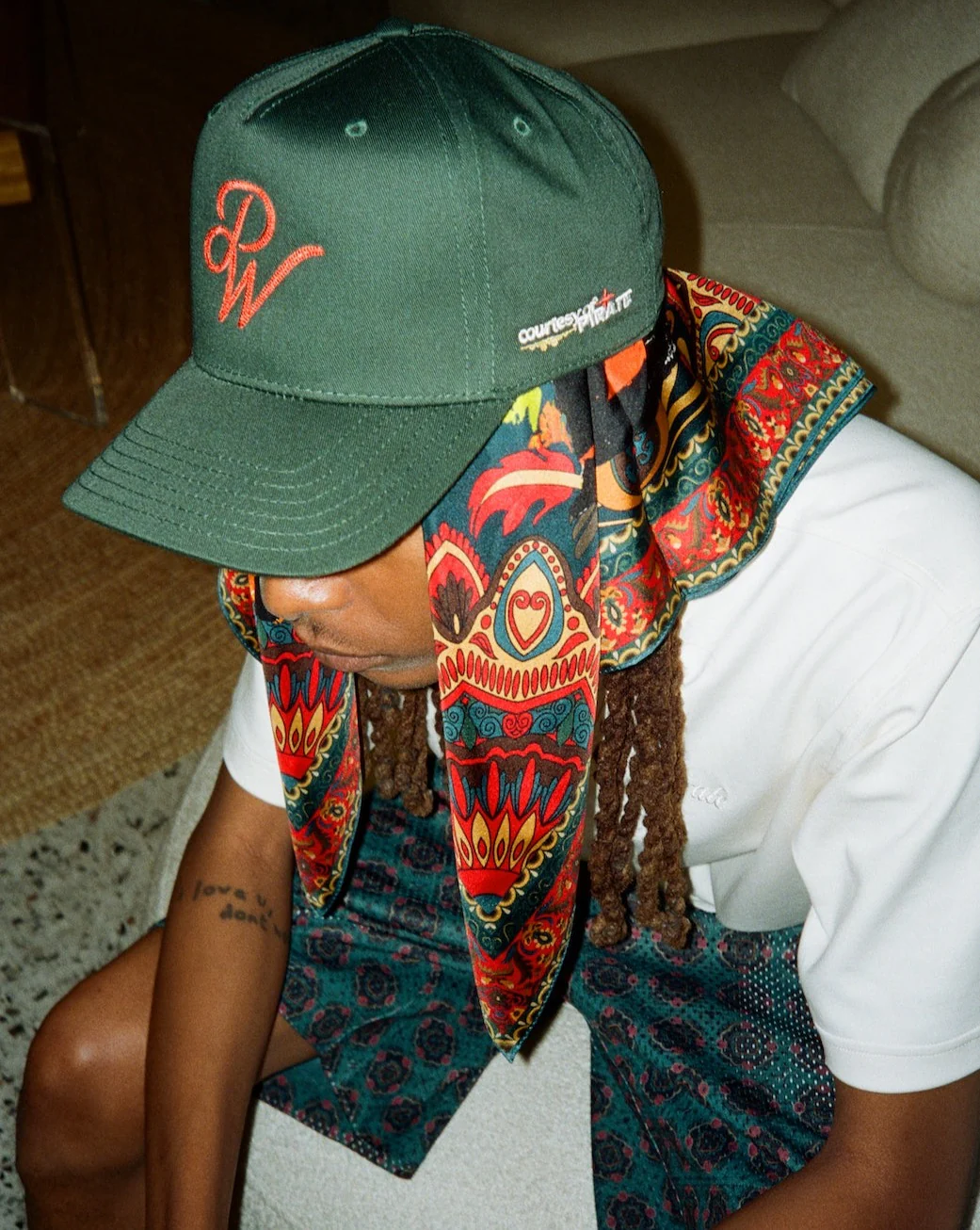 Pirate PW Chain Stitch Hat (Green) - Image 3