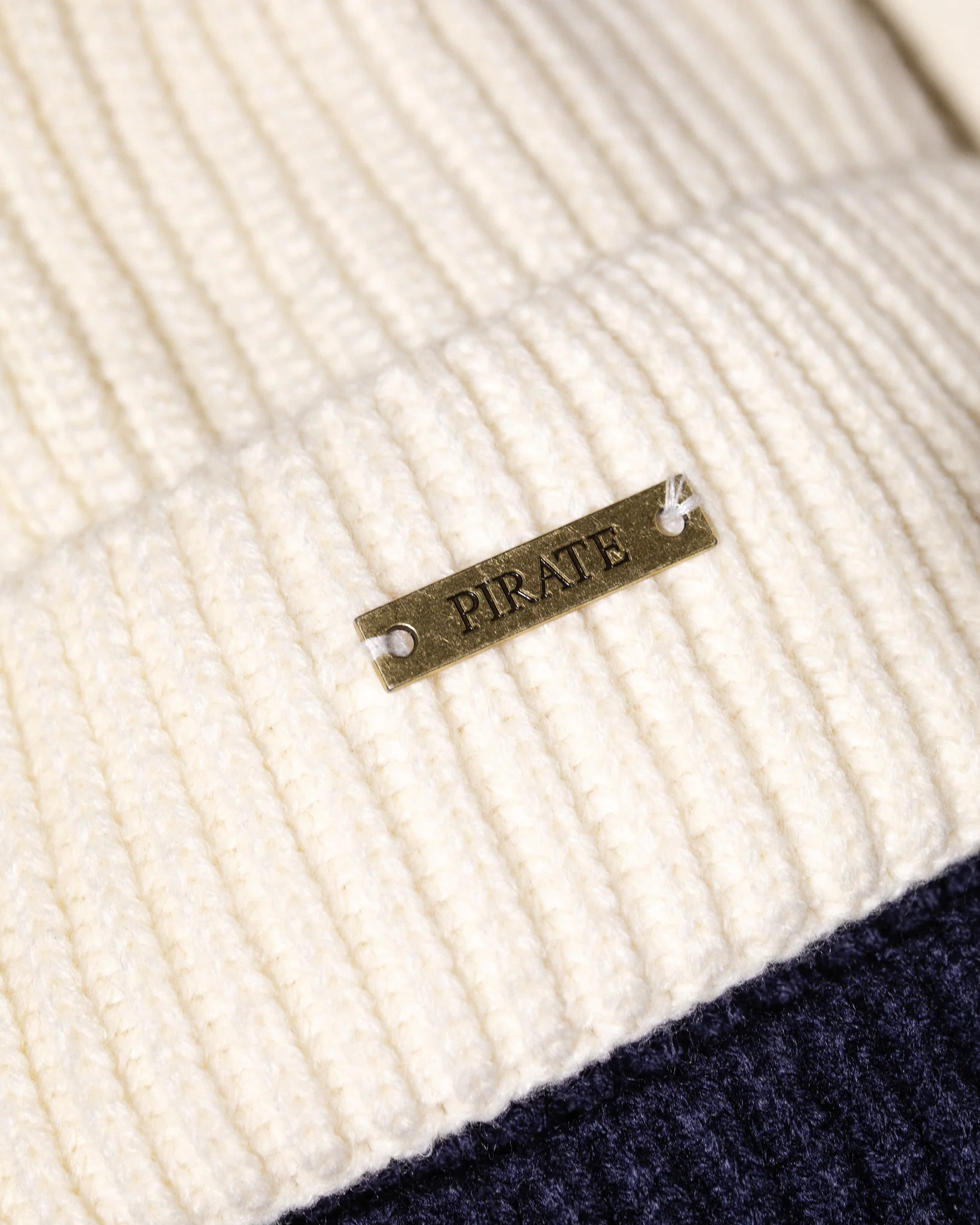 Pirate Ribbed Beanie (Cannoli Cream) - Image 4