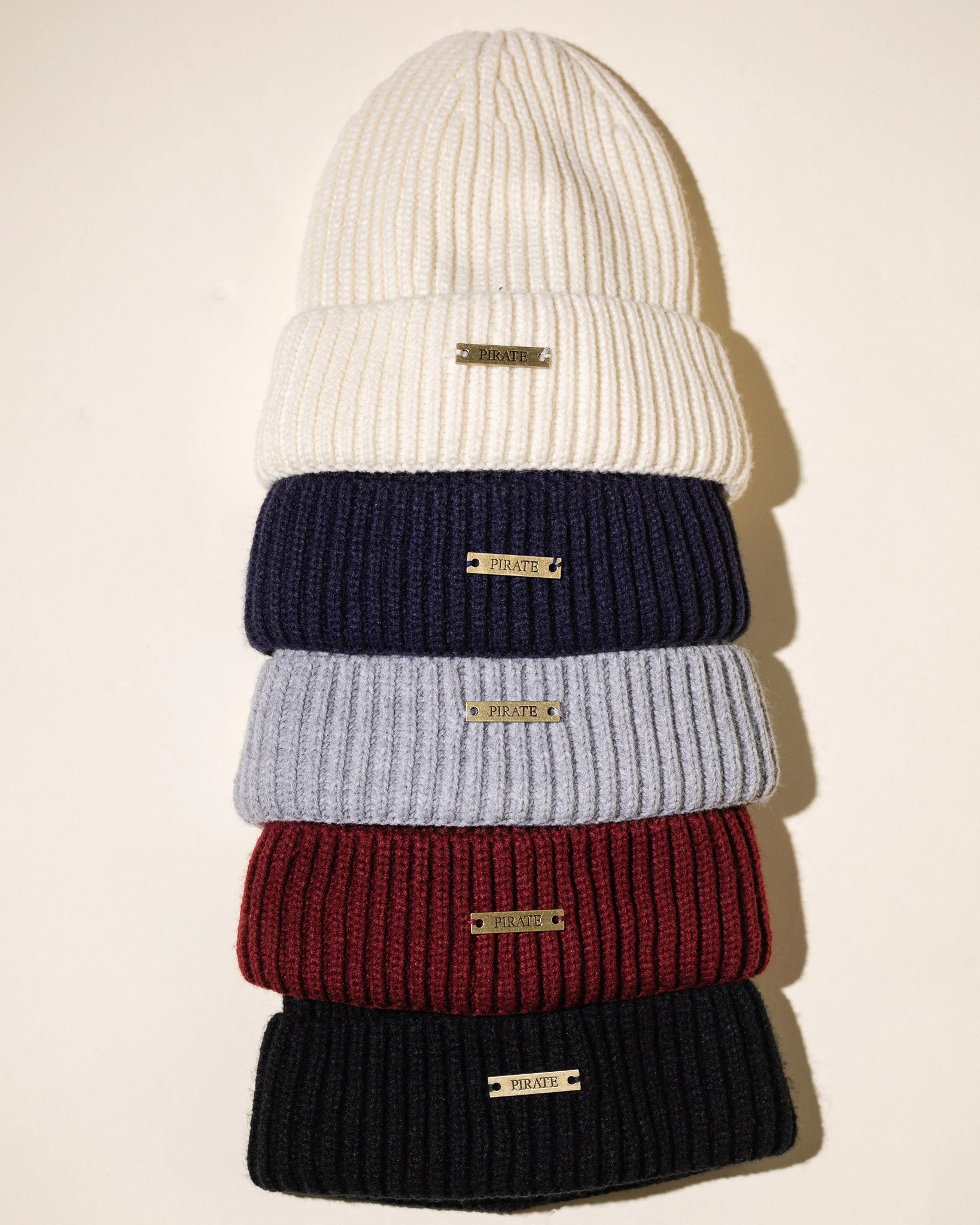 Pirate Ribbed Beanie (Navy) - Image 3
