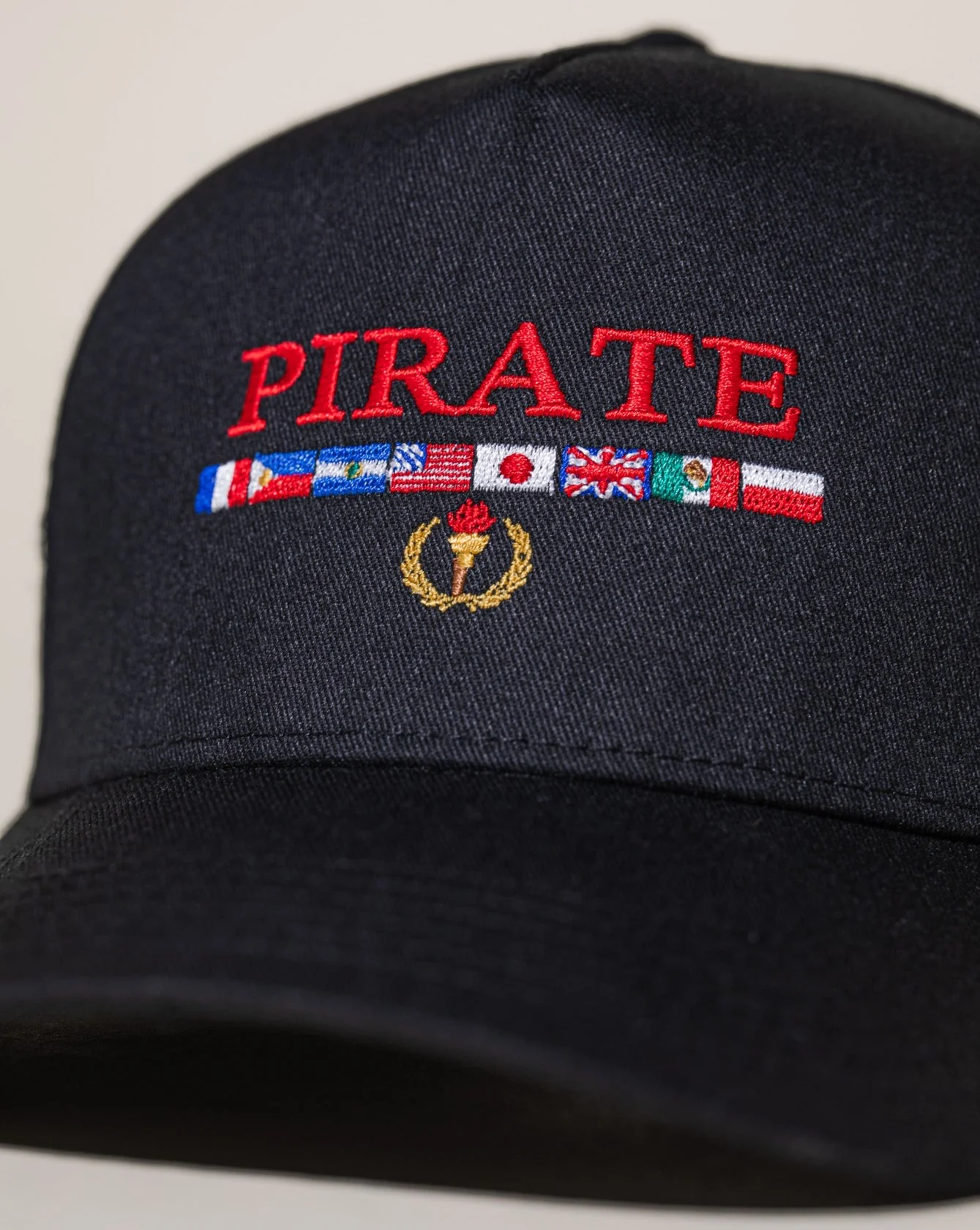 Pirate Worldwide Flags Hat (Black) - Image 3