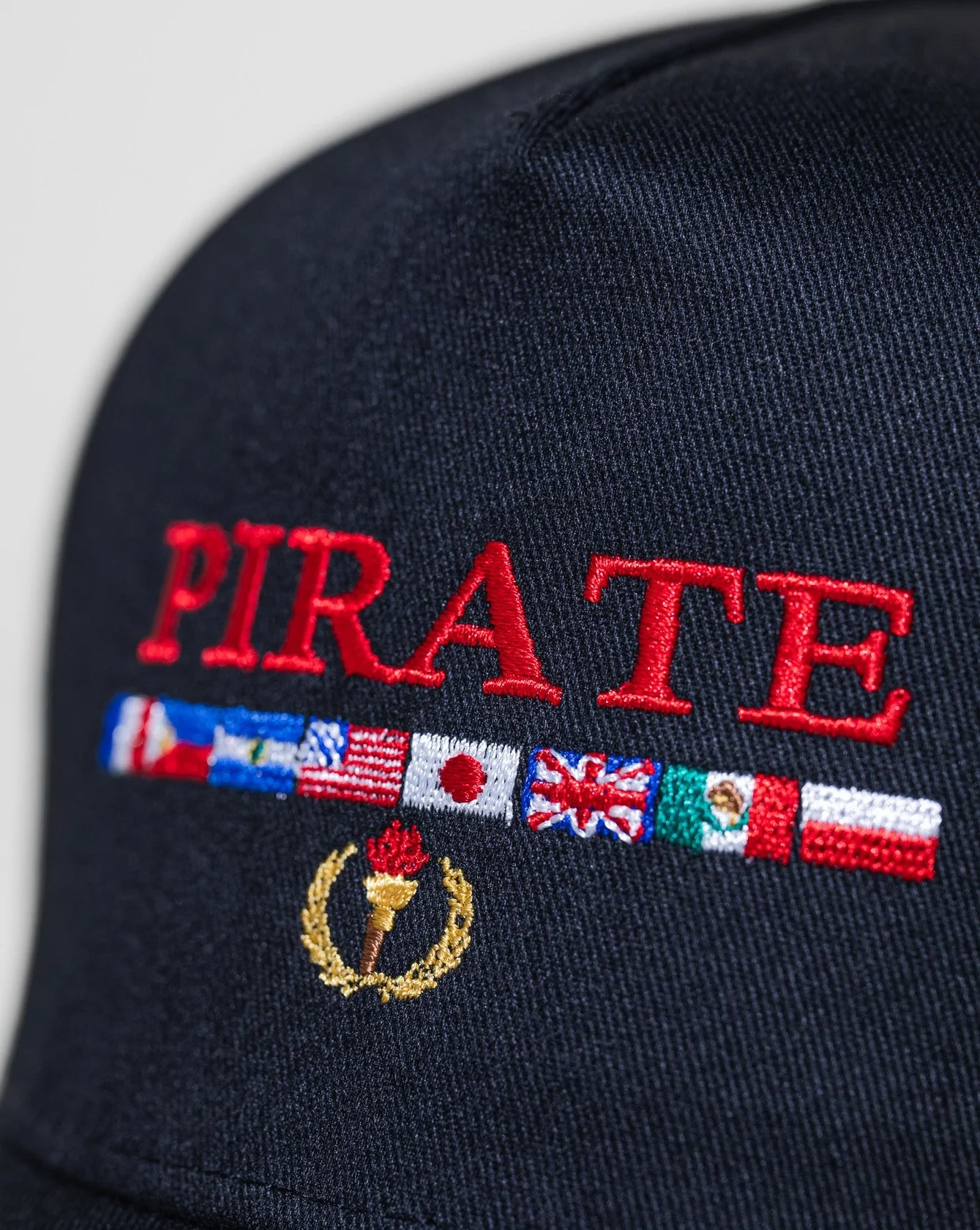 Pirate Worldwide Flags Hat (Black) - Image 4